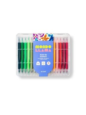 Mondo Llama Dual-Tip Markers - Multicolor Set